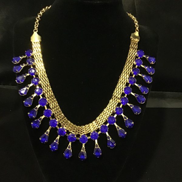 Cobalt Cascade Elegance Necklace