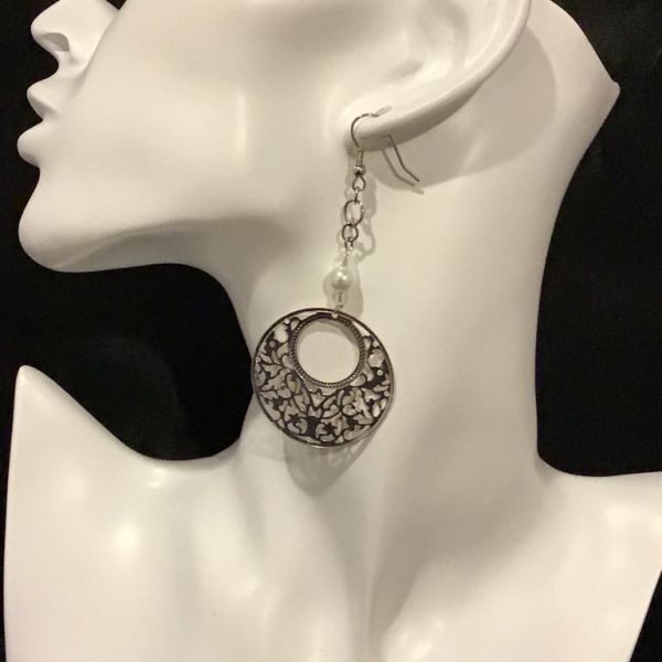 Midnight Bloom Filigree Earrings