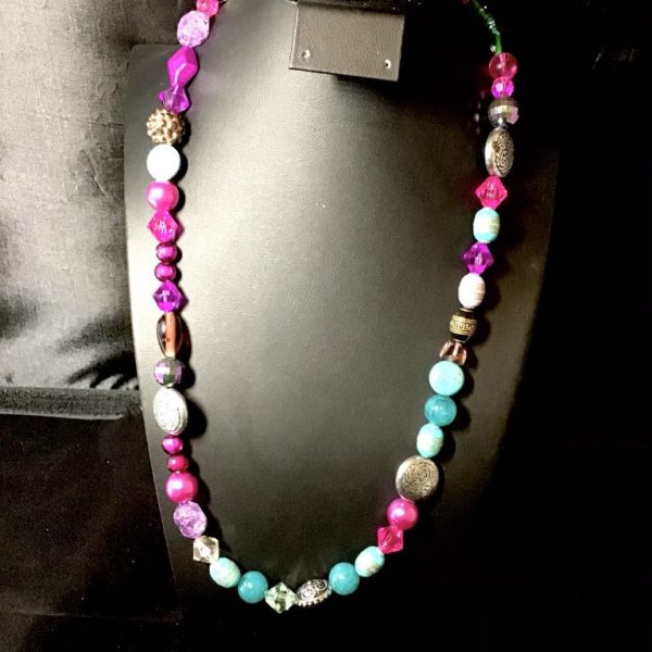 Carnival Whirl Beaded Necklace
