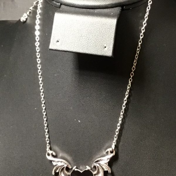 Midnight Rebel Heart Necklace