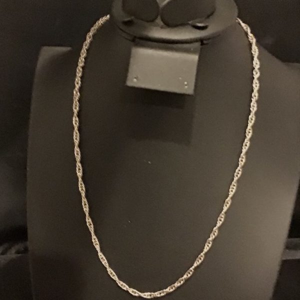 Silver Lattice Rope Chain Necklace